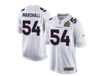 Men Nike NFL Denver Broncos #54 Brandon Marshall Super Bowl 50 Game White Jersey