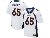 Men Nike NFL Denver Broncos #65 Louis Vasquez Authentic Elite Road White Jersey