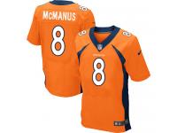 Men Nike NFL Denver Broncos #8 Brandon McManus Authentic Elite Home Orange Jersey