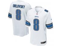 Men Nike NFL Detroit Lions #8 Dan Orlovsky Road White Game Jersey