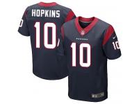 Men Nike NFL Houston Texans #10 DeAndre Hopkins Authentic Elite Home Navy Blue Jersey