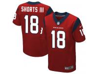 Men Nike NFL Houston Texans #18 Cecil Shorts III Authentic Elite Red Jersey
