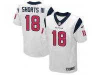 Men Nike NFL Houston Texans #18 Cecil Shorts III Authentic Elite Road White Jersey