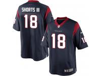 Men Nike NFL Houston Texans #18 Cecil Shorts III Home Navy Blue Limited Jersey