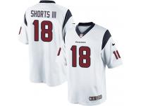 Men Nike NFL Houston Texans #18 Cecil Shorts III Road White Limited Jersey