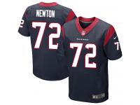 Men Nike NFL Houston Texans #72 Derek Newton Authentic Elite Home Navy Blue Jersey