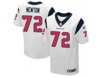 Men Nike NFL Houston Texans #72 Derek Newton Authentic Elite Road White Jersey