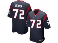 Men Nike NFL Houston Texans #72 Derek Newton Home Navy Blue Game Jersey