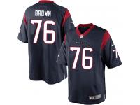 Men Nike NFL Houston Texans #76 Duane Brown Home Navy Blue Limited Jersey