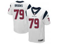Men Nike NFL Houston Texans #79 Brandon Brooks Authentic Elite Road White Jersey