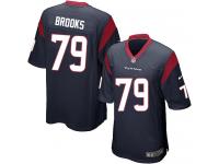 Men Nike NFL Houston Texans #79 Brandon Brooks Home Navy Blue Game Jersey