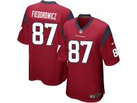 Men Nike NFL Houston Texans #87 C.J. Fiedorowicz Red Game Jersey