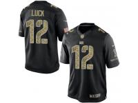 Men Nike NFL Indianapolis Colts #12 Andrew Luck Black Salute to Service Limited Jersey