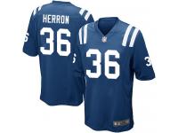 Men Nike NFL Indianapolis Colts #36 Dan Herron Home Royal Blue Game Jersey