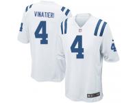 Men Nike NFL Indianapolis Colts #4 Adam Vinatieri Road White Game Jersey