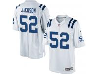 Men Nike NFL Indianapolis Colts #52 D'Qwell Jackson DQwell Jackson Road White Limited Jersey