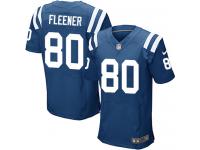 Men Nike NFL Indianapolis Colts #80 Coby Fleener Authentic Elite Home Royal Blue Jersey