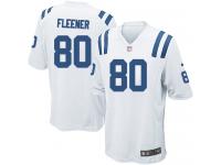 Men Nike NFL Indianapolis Colts #80 Coby Fleener Road White Game Jersey