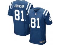 Men Nike NFL Indianapolis Colts #81 Andre Johnson Authentic Elite Home Royal Blue Jersey
