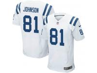 Men Nike NFL Indianapolis Colts #81 Andre Johnson Authentic Elite Road White Jersey
