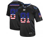 Men Nike NFL Indianapolis Colts #81 Andre Johnson Black USA Flag Fashion Limited Jersey