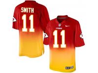 Men Nike NFL Kansas City Chiefs #11 Alex Smith RedGold Fadeaway Limited Jersey
