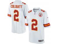 Men Nike NFL Kansas City Chiefs #2 Dustin Colquitt Road White Limited Jersey