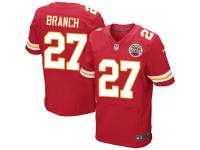 Men Nike NFL Kansas City Chiefs #27 Tyvon Branch Authentic Elite Home Red Jersey