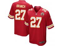 Men Nike NFL Kansas City Chiefs #27 Tyvon Branch Home Red Game Jersey