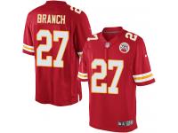 Men Nike NFL Kansas City Chiefs #27 Tyvon Branch Home Red Limited Jersey