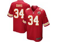 Men Nike NFL Kansas City Chiefs #34 Knile Davis Home Red Game Jersey