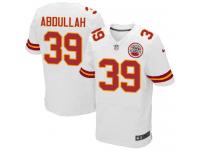 Men Nike NFL Kansas City Chiefs #39 Husain Abdullah Authentic Elite Road White Jersey