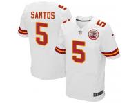 Men Nike NFL Kansas City Chiefs #5 Cairo Santos Authentic Elite Road White Jersey