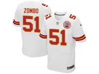 Men Nike NFL Kansas City Chiefs #51 Frank Zombo Authentic Elite Road White Jersey