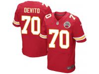 Men Nike NFL Kansas City Chiefs #70 Mike DeVito Authentic Elite Home Red Jersey