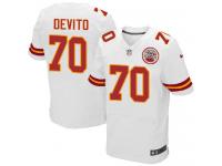 Men Nike NFL Kansas City Chiefs #70 Mike DeVito Authentic Elite Road White Jersey