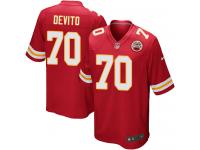 Men Nike NFL Kansas City Chiefs #70 Mike DeVito Home Red Game Jersey