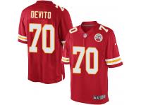 Men Nike NFL Kansas City Chiefs #70 Mike DeVito Home Red Limited Jersey