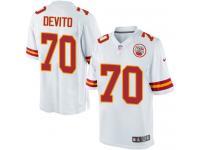 Men Nike NFL Kansas City Chiefs #70 Mike DeVito Road White Limited Jersey