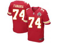 Men Nike NFL Kansas City Chiefs #74 Paul Fanaika Authentic Elite Home Red Jersey