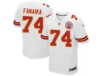 Men Nike NFL Kansas City Chiefs #74 Paul Fanaika Authentic Elite Road White Jersey
