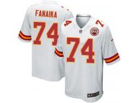 Men Nike NFL Kansas City Chiefs #74 Paul Fanaika Road White Game Jersey