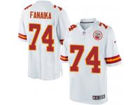 Men Nike NFL Kansas City Chiefs #74 Paul Fanaika Road White Limited Jersey