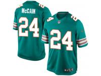 Men Nike NFL Miami Dolphins #24 Brice McCain Authentic Elite Aqua Green Jersey