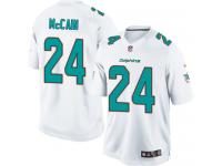 Men Nike NFL Miami Dolphins #24 Brice McCain Road White Limited Jersey