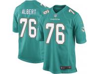 Men Nike NFL Miami Dolphins #76 Branden Albert Home Aqua Green Game Jersey