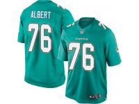 Men Nike NFL Miami Dolphins #76 Branden Albert Home Aqua Green Limited Jersey