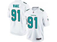 Men Nike NFL Miami Dolphins #91 Cameron Wake Road White Limited Jersey
