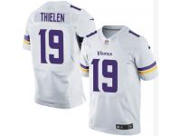 Men Nike NFL Minnesota Vikings #19 Adam Thielen Authentic Elite Road White Jersey