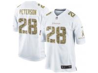 Men Nike NFL Minnesota Vikings #28 Adrian Peterson White Salute to Service Limited Jersey